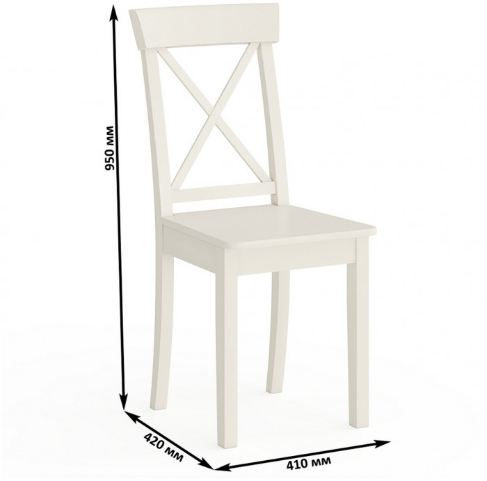 Два стула Мебель--24 Гольф-14 разборных, слоновая кость