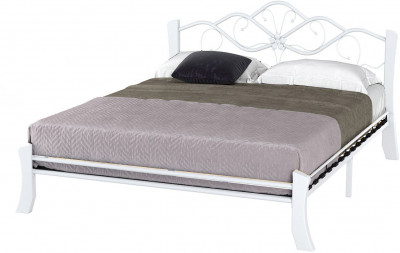 Антея Кровать двухместная 42.50 Металл белый