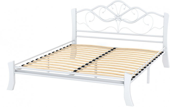 Антея Кровать двухместная 42.50 Металл белый