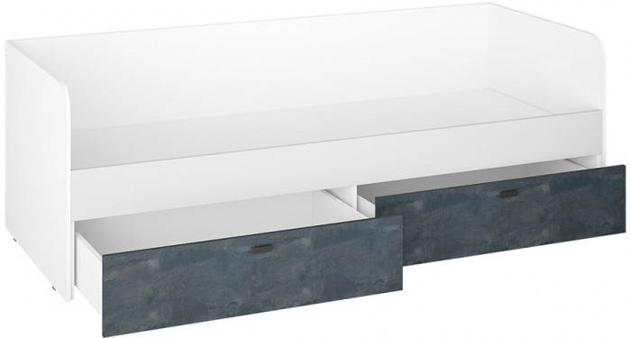 Кровать Накки КР2Я-800, Белый, Серый, Угольный камень