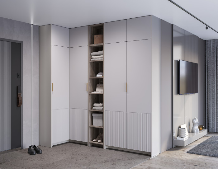 Шкаф угловой "Пандора" ШКУ-07, Кашемир/Айриш МФ03