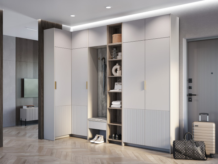 Шкаф угловой "Пандора" ШКУ-07, Кашемир/Айриш МФ03