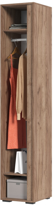 Хелен ПН 01 Пенал закрытый (0,400х2,100х0,460) кашемир/дуб крафт табачный