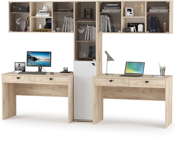 Бостон № 17, дуб эндгрейн элегантный/фасады МДФ милк рикамо софт