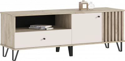 Роджина Тумба ТВ 1500, Дуб крафт серый/Кашемир