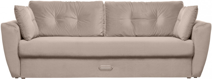 Диван-кровать Амстердам Люкс, 160х195, еврокнижка, пружинный блок, велюр, бежевый