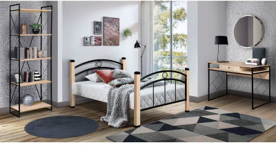 Спальня Скарлетт 1 940 Дуб сонома/Черный