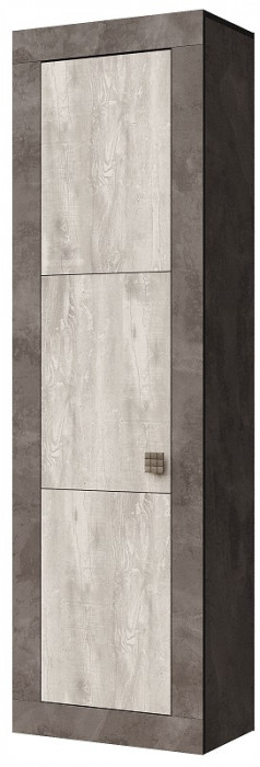 Шкаф-пенал однодверный "Лондон" - Оникс/Бетон пайн светлый