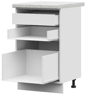 ШН2ВЯ 500 корпус шкаф нижн. с 2 ящ (0,5х0,844х0,478) б/ст белый