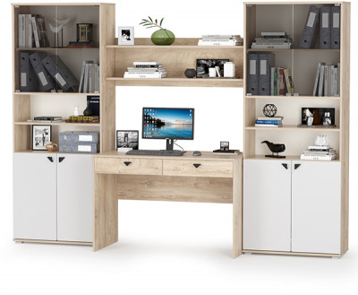 Бостон № 40, дуб эндгрейн элегантный/фасады МДФ милк рикамо софт