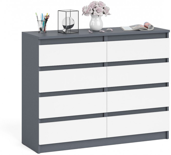 Мори Комод МК1200.8, графит/белый