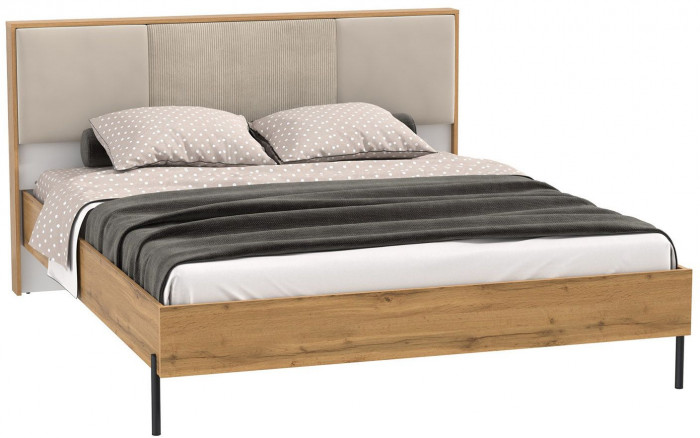 Кровать двойная 72.18 Кензо Дуб Вотан / Белый