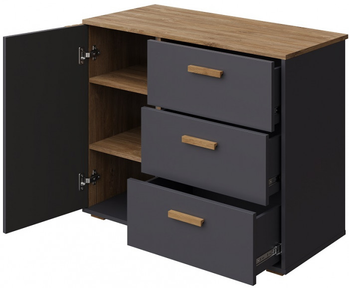 Спальный гарнитур "Каен" - Дуб мадура/Серый 612