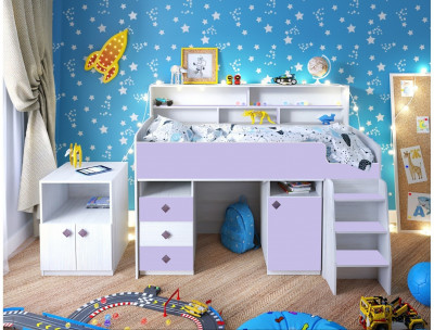 Кровать-чердак Малыш 5 (Винтерберг/Ирис)