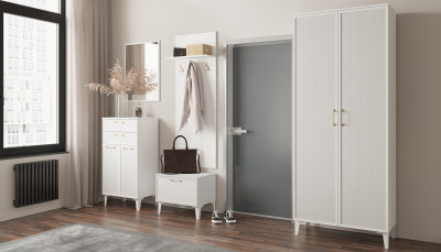 Модульная Прихожая Толедо, композиция 1, Белый