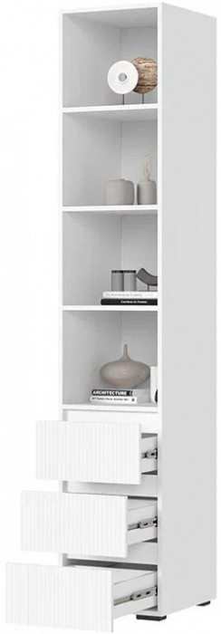 Хелен ПН 02 Пенал открытый (0,400х2,100х0,460) белый супермат/белый