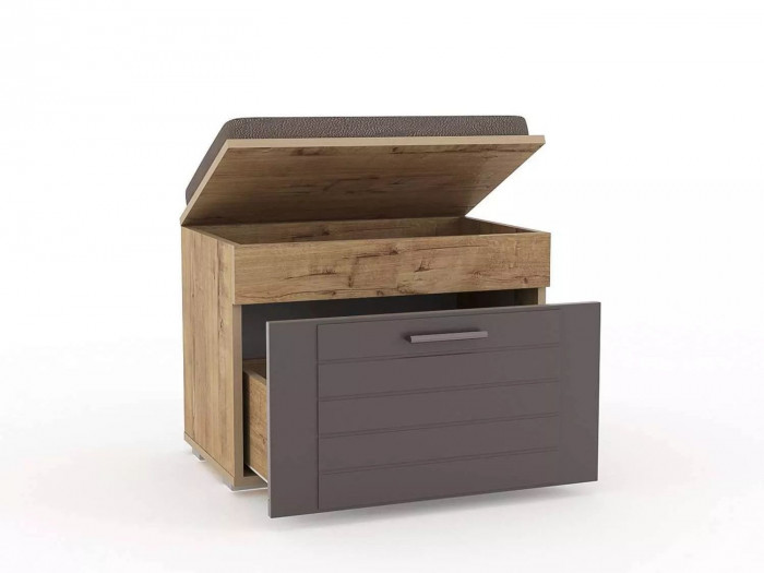 НМ 040.63 Тумба для обуви Livorno /дуб бунратти / софт графит