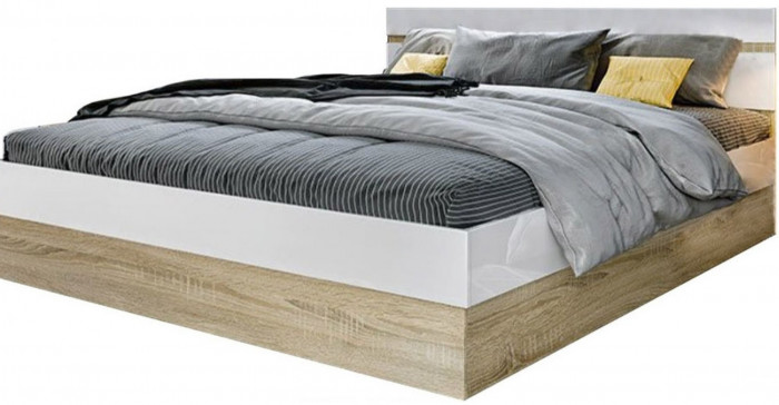 Модульная спальня Ким (Белый глянец, Дуб Сонома)