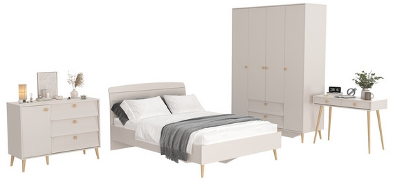 Афина Спальня 13-1400, кашемир серый