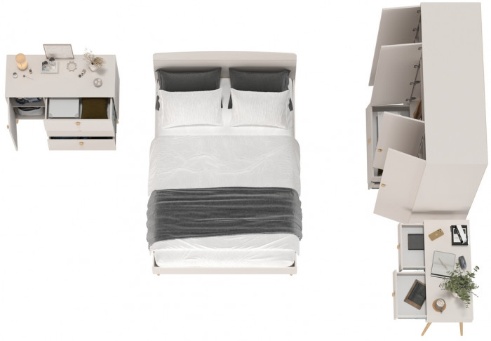 Афина Спальня 13-1400, кашемир серый