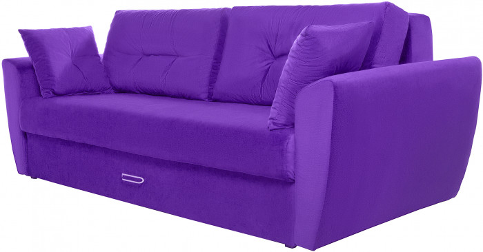 Диван-кровать Амстердам Люкс, 160х195, еврокнижка, пружинный блок, велюр, фиолетовый