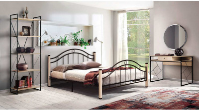 Спальня Скарлетт 2 710 Дуб сонома/Черный