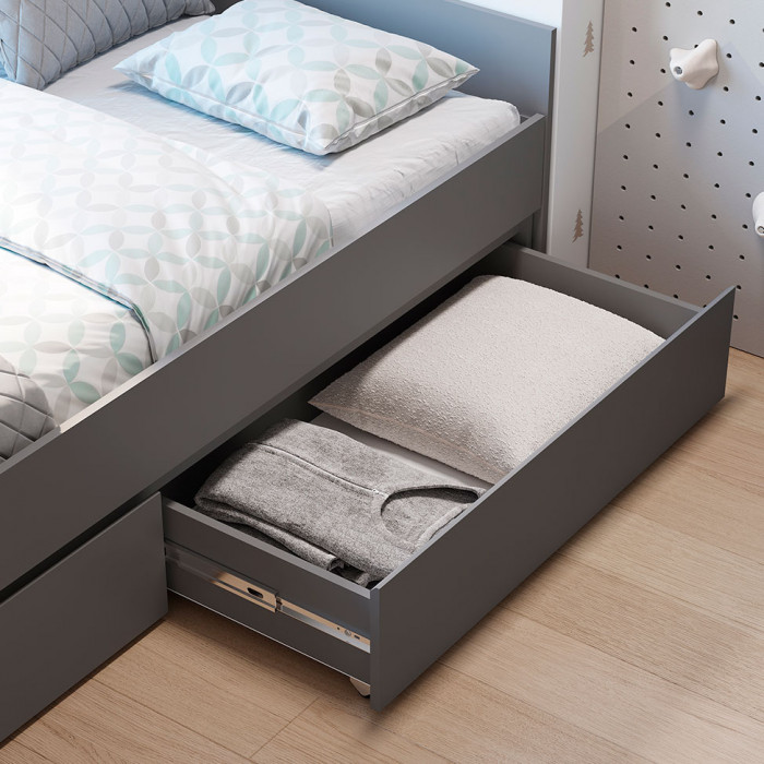 Симпл КР-17 кровать 1,6 м графит