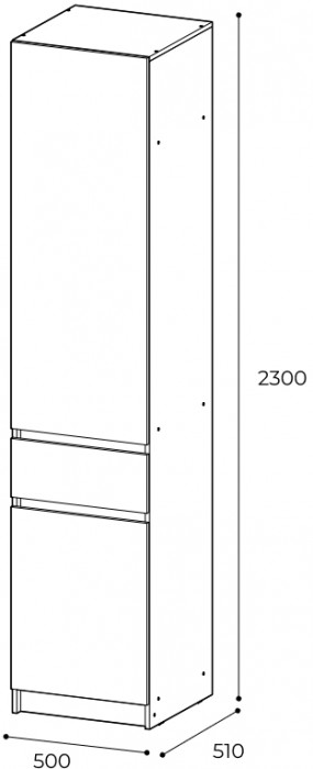 Шкаф Стоуби ШК-500 дуб крафт/графит