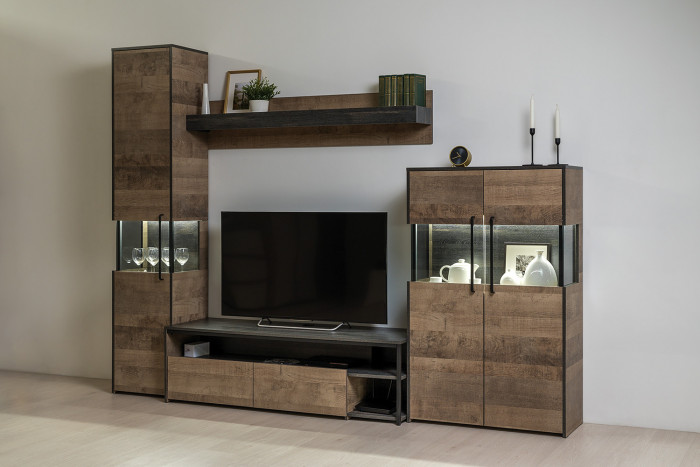 Трувор 13.70 Тумба под ТВ, дуб гранж песочный/интра