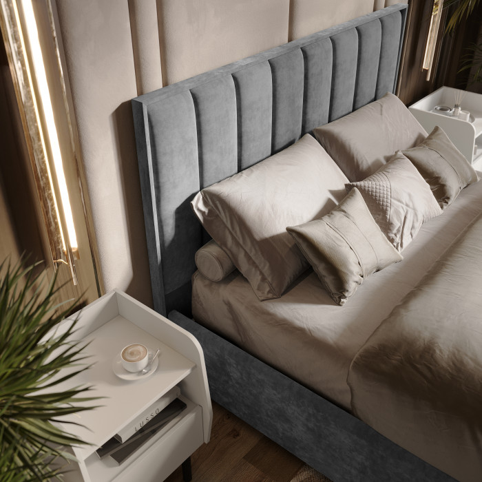 Кровать с подъемным механизмом Мирабель КР-11 (1,4м), Хром