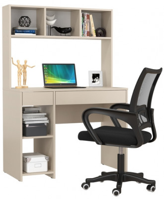 Стол компьютерный Комфорт 12.77F + кресло 103 чёрное, цвет сатин, ШхГхВ 100х49,8х147 см., универсальная сборка