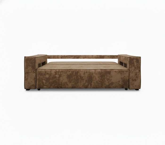 Диван-кровать Лофт Люкс Плюш с подсветкой, еврокнижка, независимый пружинный блок, 140х195, коричневый