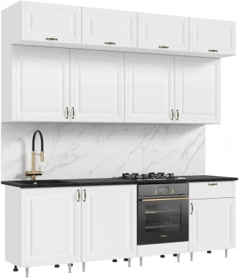 Кухня Престиж 2,4м Браш Вайт