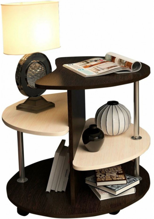 Стол журнальный "Соренто" (700х700х605) венге/лоредо