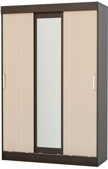 Бася Шкаф-купе, венге / дуб беленый