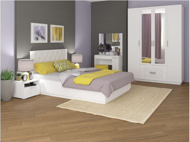 Спальня "Тиффани" кровать с подъемным механизмом №1 на 1, 4 м