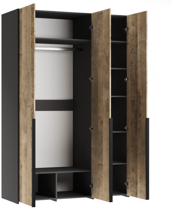 Спальня Денвер. Комплект 1, Графит, Дуб гранж песочный