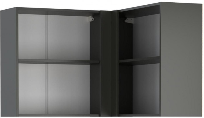 Римини полка угловая Диамант серый