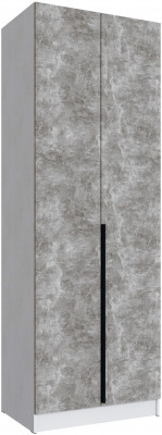 Шкаф Мадрид (0,8) с 2 ящ. внутри без зеркала, Белый/Ателье светлое