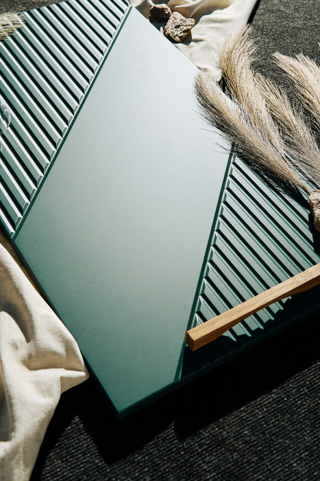 Кухня Ирис 2,0м (490) Компановка №2 Дуб Крафт/Браш Мени Грин (Дуб вотан)