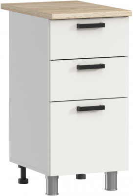 МК Аленушка Н3Я 400 Лаванда Молочный, скоба черный (без столешницы)