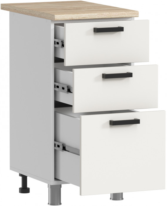 МК Аленушка Н3Я 400 Лаванда Молочный, скоба черный (без столешницы)