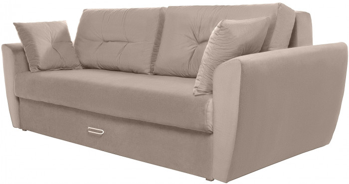 Диван-кровать Амстердам Люкс, 150х195, еврокнижка, независимый пружинный блок, велюр, бежевый