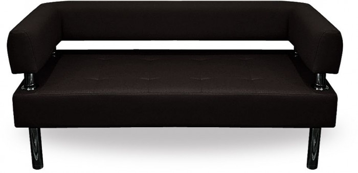 Диван Бизнес 180, экокожа, черный