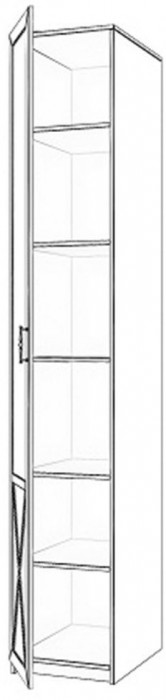 Бэль 21 Шкаф однодверный гл.414 Слоновая кость