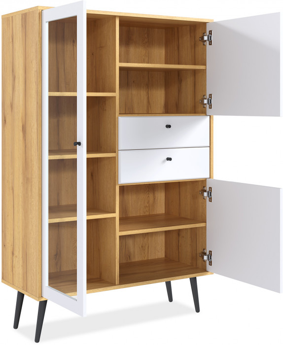 Шкаф низкий (1 стеклодверь)  Вега Саксония