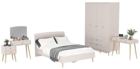 Афина Спальня 15-1400, кашемир серый