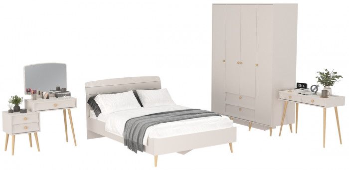 Афина Спальня 15-1400, кашемир серый