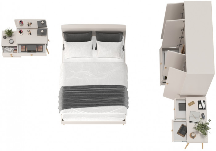 Афина Спальня 15-1400, кашемир серый