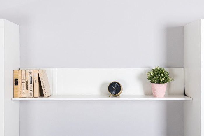 Валенсия Гостиная № 067, цвет ЛДСП белый шагрень/МДФ белый шагрень, ШхГхВ 327,2х38,3х225,2 см., ниша для ТВ 133х38х117 см., универсальная сборка